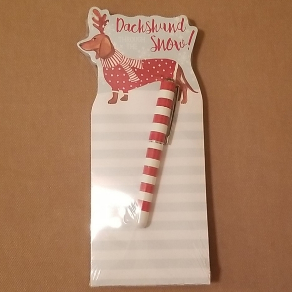 🎅 Dachshund Holiday Notepad Memo Set - Picture 2 of 8